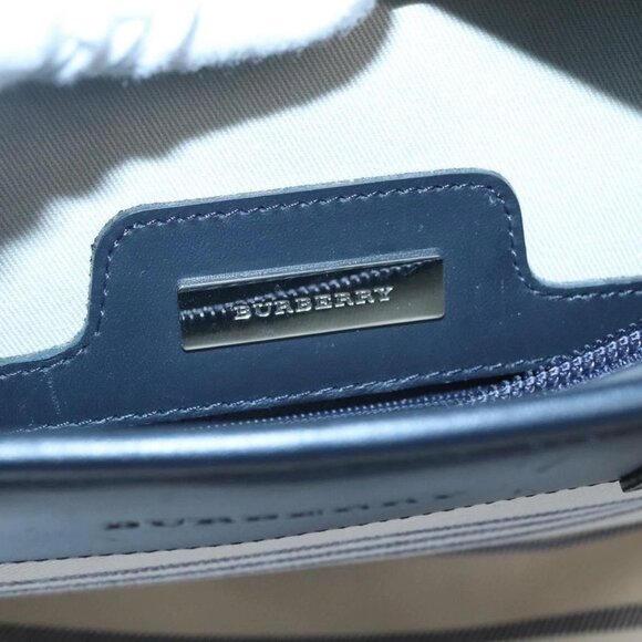 BURBERRY Hand Bag Canvas Beige Silver Auth - Picture 12 of 15